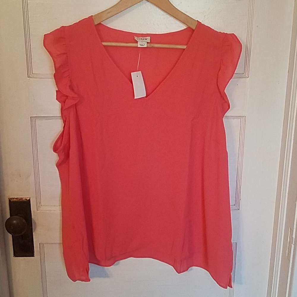 JCrew sleeveless Ruffle top